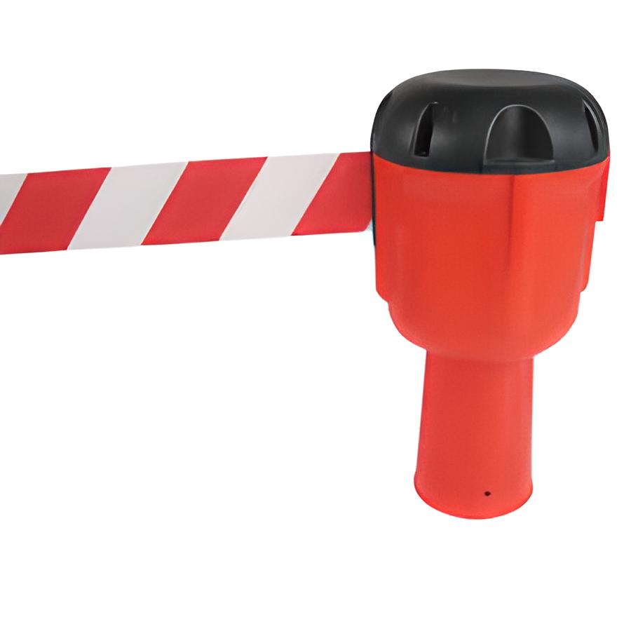 Enrouleur pour c&ocirc;ne Rouge et Blanc hachur&eacute;